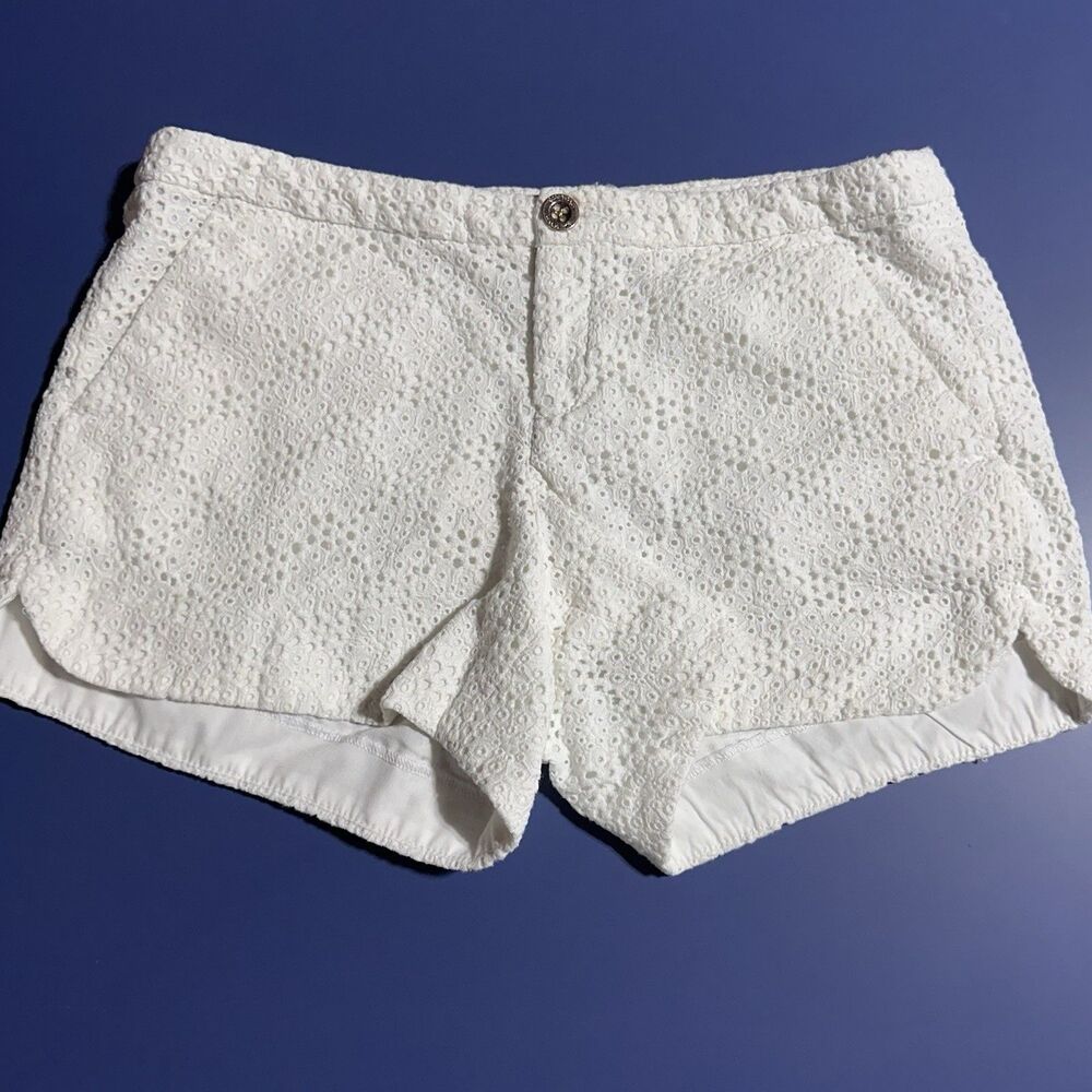 Lilly Pulitzer Adie Shorts White Pop The Bubbly Eyelet Women’s Size 2